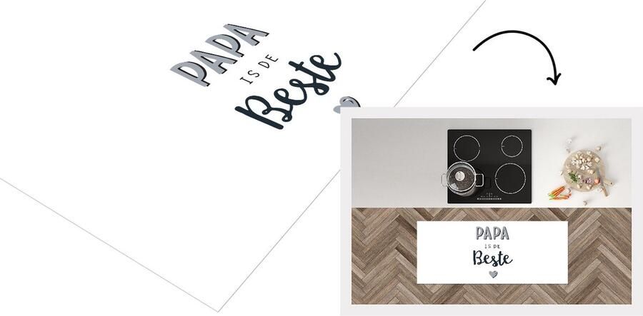 KitchenYeah Keukenloper Loper keuken Vaderdag Papa cadeau Quote Papa is de beste Spreuken 120x50 cm Keukenloper vinyl