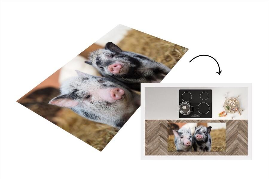KitchenYeah Keukenloper Loper keuken Varken Dieren Varkentje 120x60 cm Keukenloper vinyl