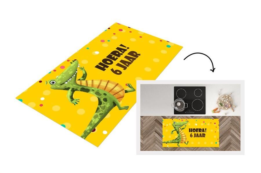 KitchenYeah Keukenloper Loper keuken Verjaardag kind jaar Feest 120x60 cm Keukenloper vinyl