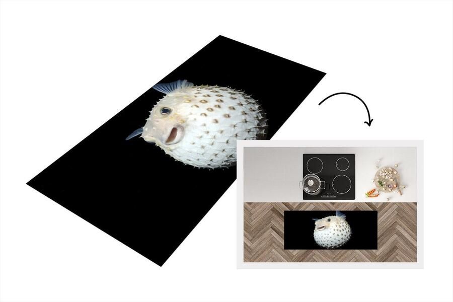 KitchenYeah Keukenloper Loper keuken Vis Zeedieren Portret 120x50 cm Keukenloper vinyl