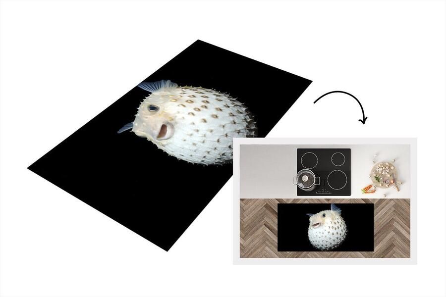 KitchenYeah Keukenloper Loper keuken Vis Zeedieren Portret 120x60 cm Keukenloper vinyl