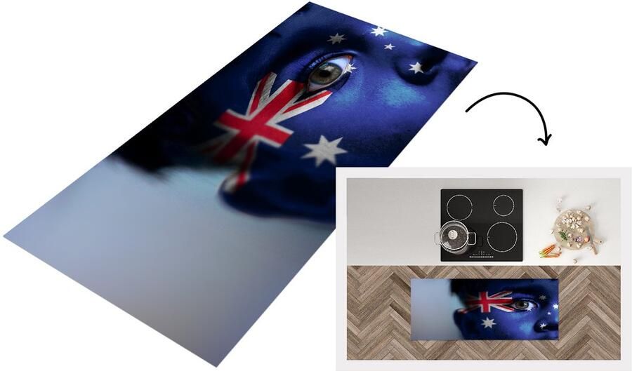 KitchenYeah Keukenloper Loper keuken Vlag van Australië 120x50 cm Keukenloper vinyl