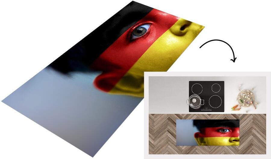 KitchenYeah Keukenloper Loper keuken Vlag van Duitsland 120x50 cm Keukenloper vinyl