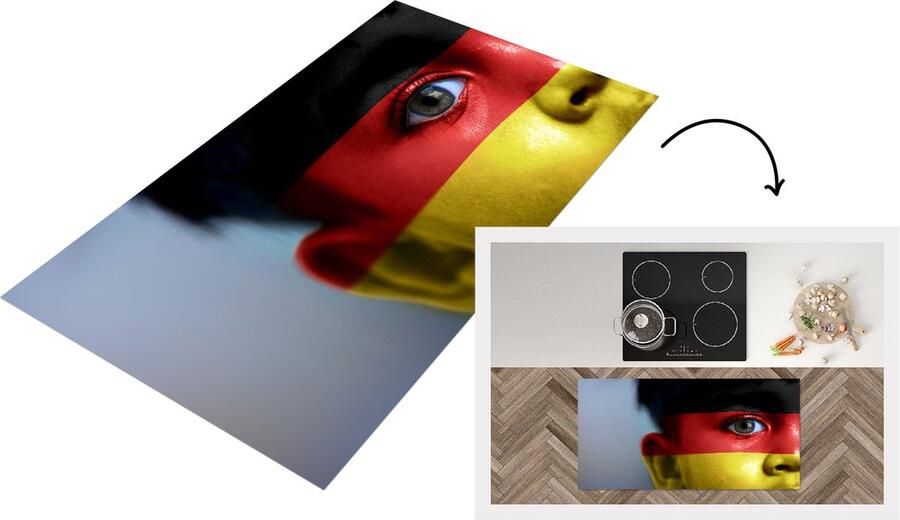 KitchenYeah Keukenloper Loper keuken Vlag van Duitsland 120x60 cm Keukenloper vinyl