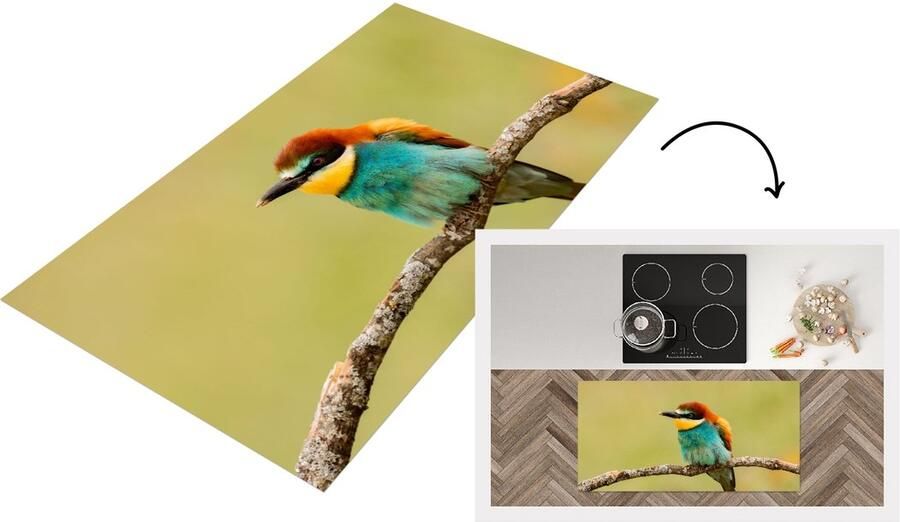 KitchenYeah Keukenloper Loper keuken Vogel Bijeneter Dieren 120x60 cm Keukenloper vinyl