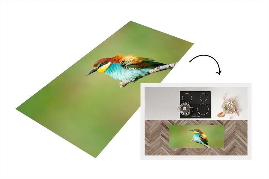 KitchenYeah Keukenloper Loper keuken Vogel Dieren Bijeneter 120x50 cm Keukenloper vinyl