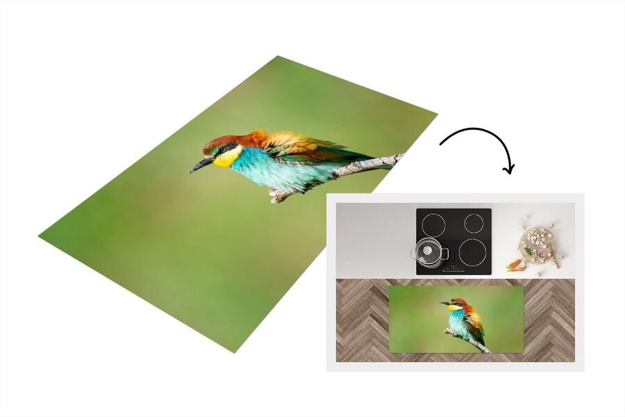KitchenYeah Keukenloper Loper keuken Vogel Dieren Bijeneter 120x60 cm Keukenloper vinyl