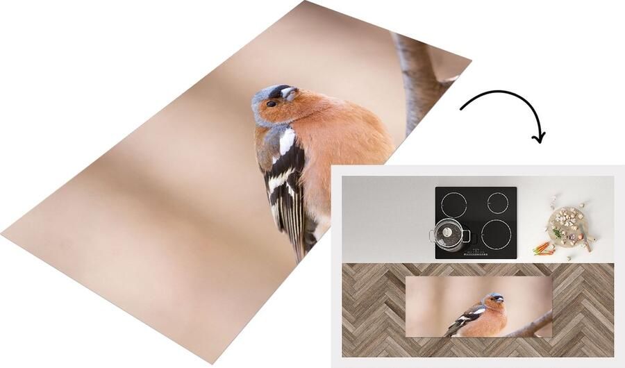 KitchenYeah Keukenloper Loper keuken Vogel Dieren Vink 120x50 cm Keukenloper vinyl