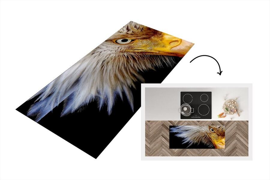 KitchenYeah Keukenloper Loper keuken Vogel Oog Snavel 120x50 cm Keukenloper vinyl