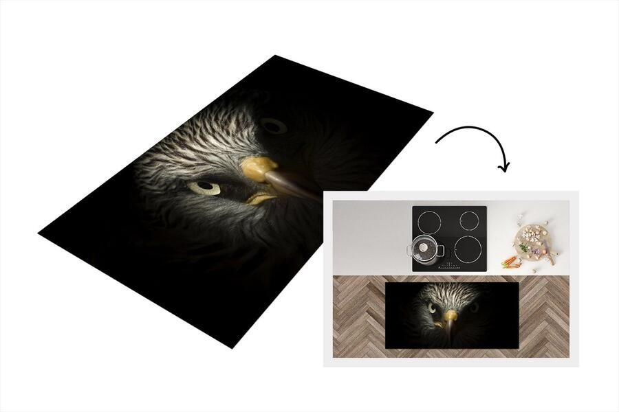 KitchenYeah Keukenloper Loper keuken Vogel Oog Snavel Licht 120x60 cm Keukenloper vinyl