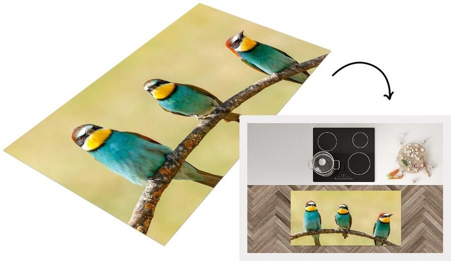 KitchenYeah Keukenloper Loper keuken Vogels Dieren Bijeneter 120x60 cm Keukenloper vinyl