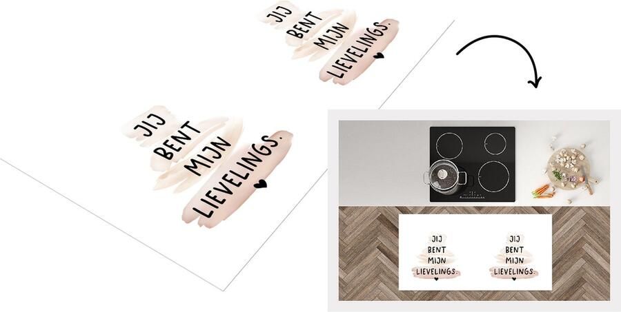 KitchenYeah Keukenloper Loper keuken Vriendschap Quotes Best friends Spreuken Jij bent mijn lievelings 120x60 cm Keukenloper vinyl