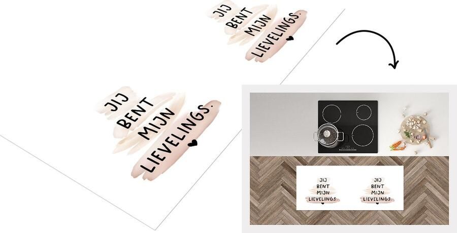 KitchenYeah Keukenloper Loper keuken Vriendschap Quotes Best friends Spreuken Jij bent mijn lievelings 120x50 cm Keukenloper vinyl