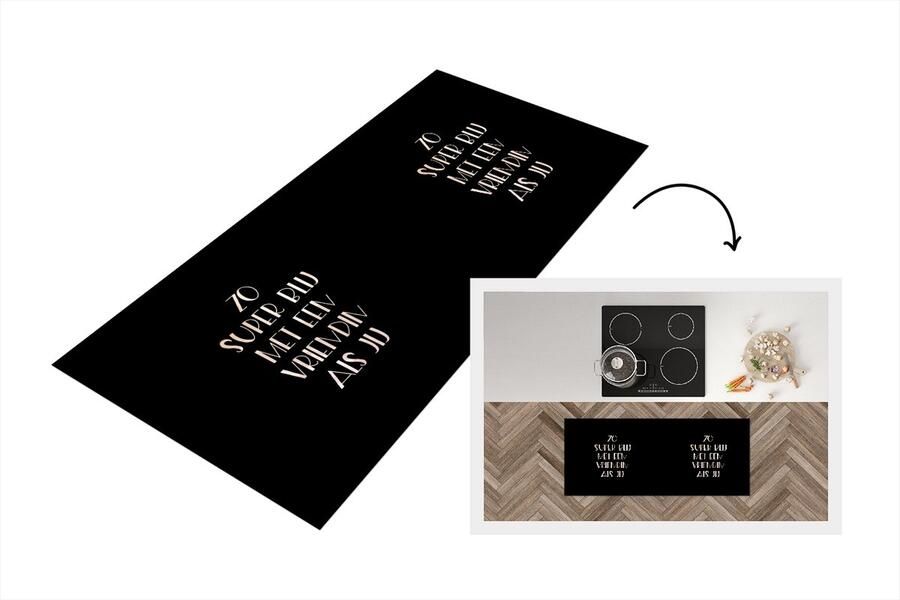 KitchenYeah Keukenloper Loper keuken Vriendschap Vriendin Quotes Zo super blij met een vriendin als jij Spreuken 120x50 cm Keukenloper vinyl