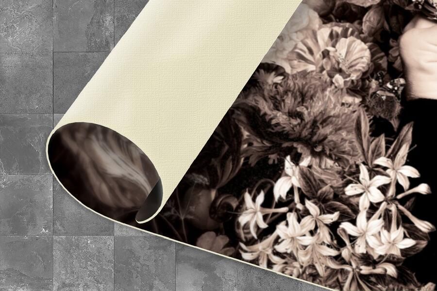 KitchenYeah Keukenloper Loper keuken Vrouw Bloemen Botanisch Natuur 120x60 cm Keukenloper vinyl