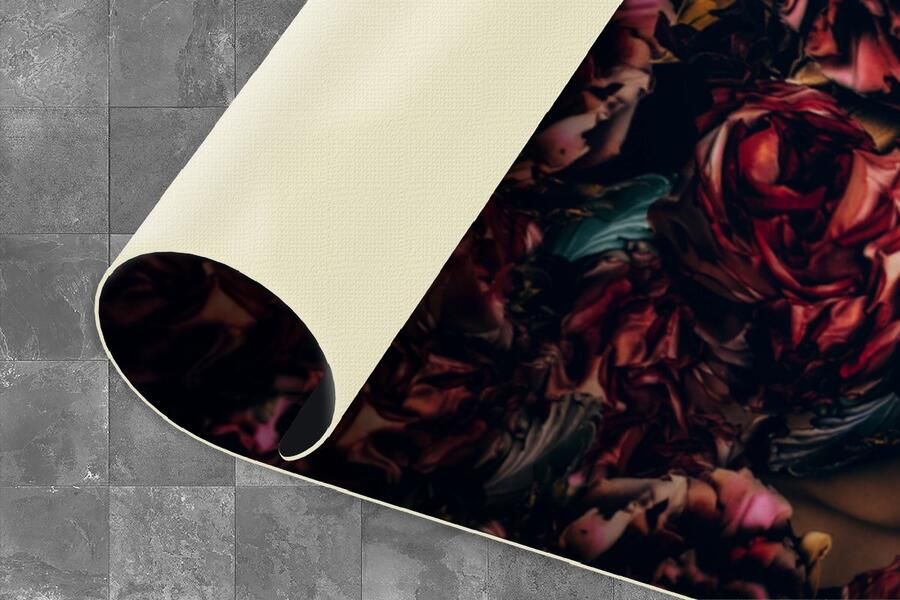 KitchenYeah Keukenloper Loper keuken Vrouw Bloemen Henna Portret 120x60 cm Keukenloper vinyl