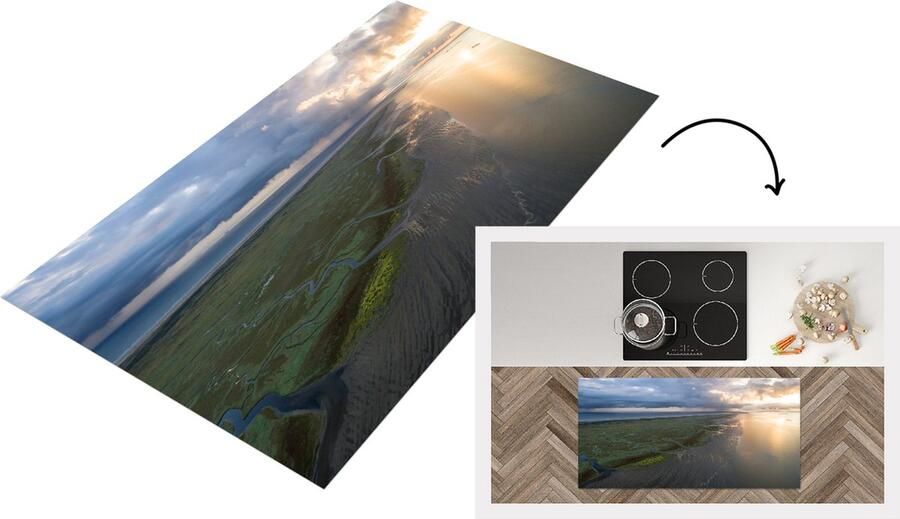 KitchenYeah Keukenloper Loper keuken Waddeneilanden Water Lucht 120x60 cm Keukenloper vinyl