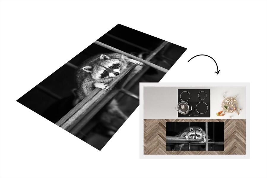 KitchenYeah Keukenloper Loper keuken Wasbeer rust uit 120x60 cm Keukenloper vinyl