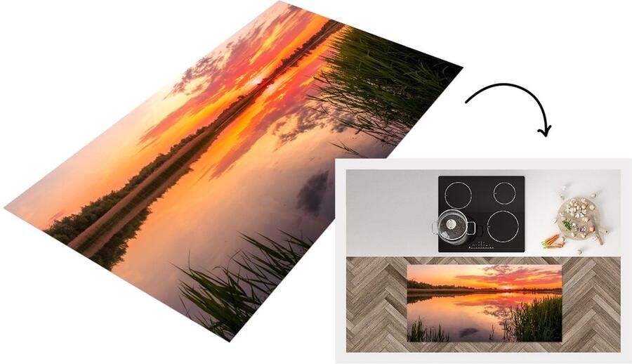 KitchenYeah Keukenloper Loper keuken Water Lucht Natuur 120x60 cm Keukenloper vinyl