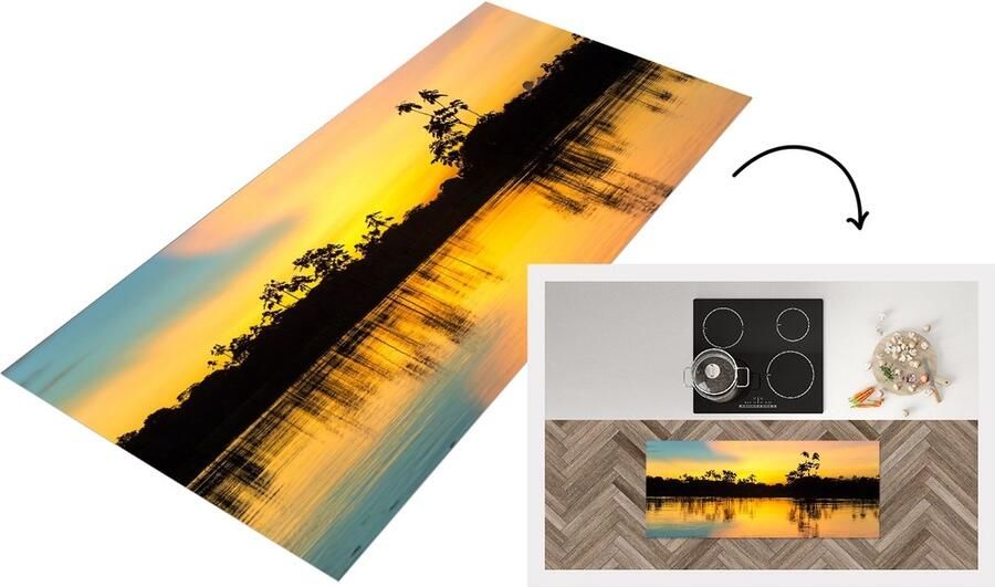 KitchenYeah Keukenloper Loper keuken Water Natuur Zomer Lucht 120x50 cm Keukenloper vinyl