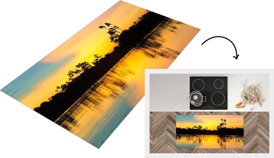 KitchenYeah Keukenloper Loper keuken Water Natuur Zomer Lucht 120x60 cm Keukenloper vinyl