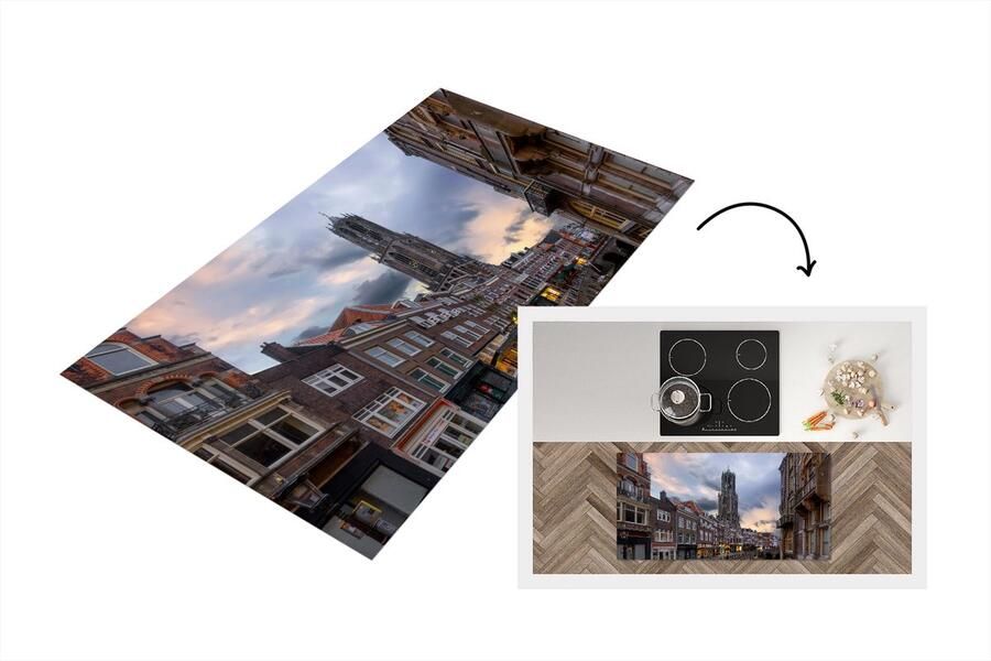 KitchenYeah Keukenloper Loper keuken Water Utrecht Lucht 120x60 cm Keukenloper vinyl