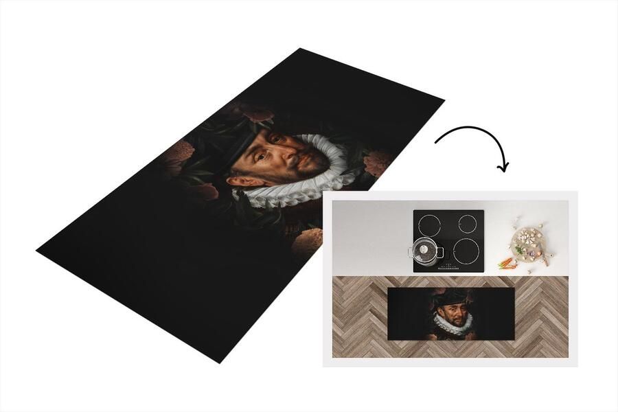KitchenYeah Keukenloper Loper keuken Willem van Oranje Bloemen Oude meesters 120x50 cm Keukenloper vinyl