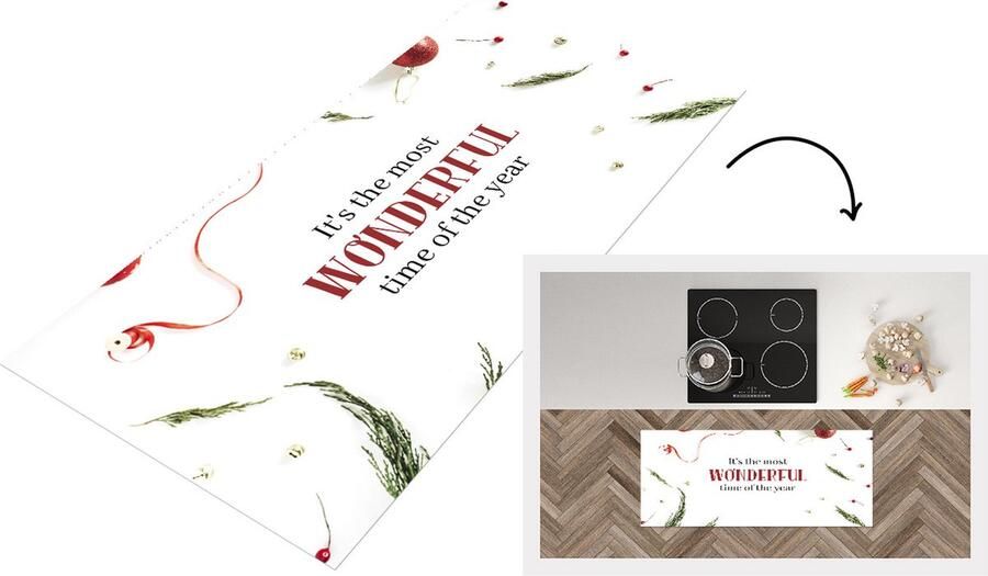 KitchenYeah Keukenloper Loper keuken Winter Quote Kerst 120x50 cm Keukenloper vinyl