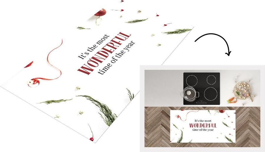 KitchenYeah Keukenloper Loper keuken Winter Quote Kerst 120x60 cm Keukenloper vinyl
