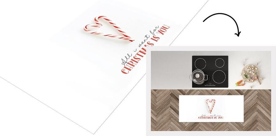 KitchenYeah Keukenloper Loper keuken Winter Zuurstok Quote 120x50 cm Keukenloper vinyl