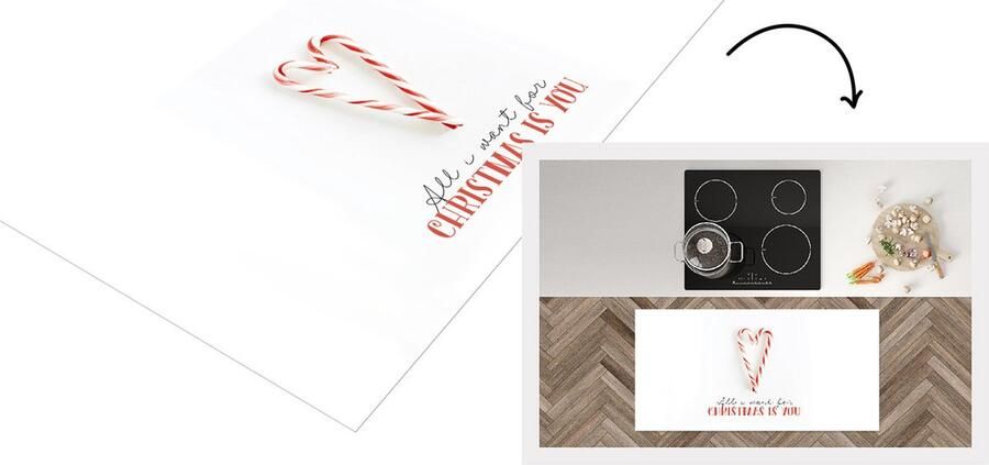 KitchenYeah Keukenloper Loper keuken Winter Zuurstok Quote 120x60 cm Keukenloper vinyl