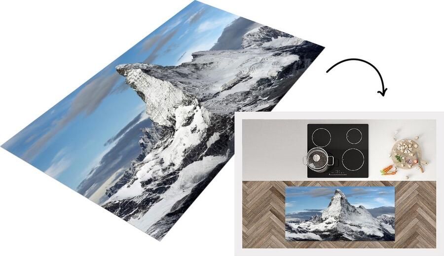 KitchenYeah Keukenloper Loper keuken Wolken boven de Matterhorn in Zwitserland 120x60 cm Keukenloper vinyl