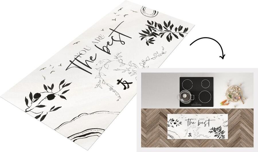 KitchenYeah Keukenloper Loper keuken You are the best Quotes Vrienden Best friends Vriendschap Spreuken 120x50 cm Keukenloper vinyl