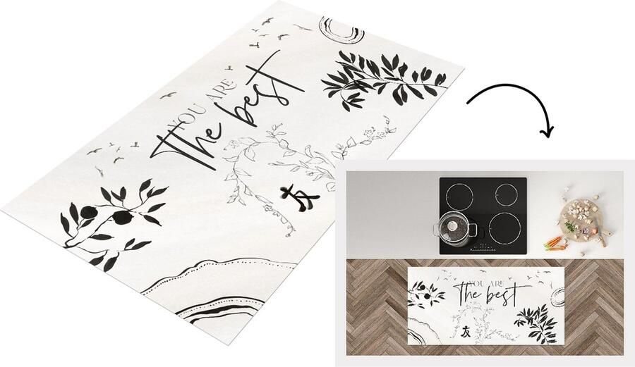 KitchenYeah Keukenloper Loper keuken You are the best Quotes Vrienden Best friends Vriendschap Spreuken 120x60 cm Keukenloper vinyl