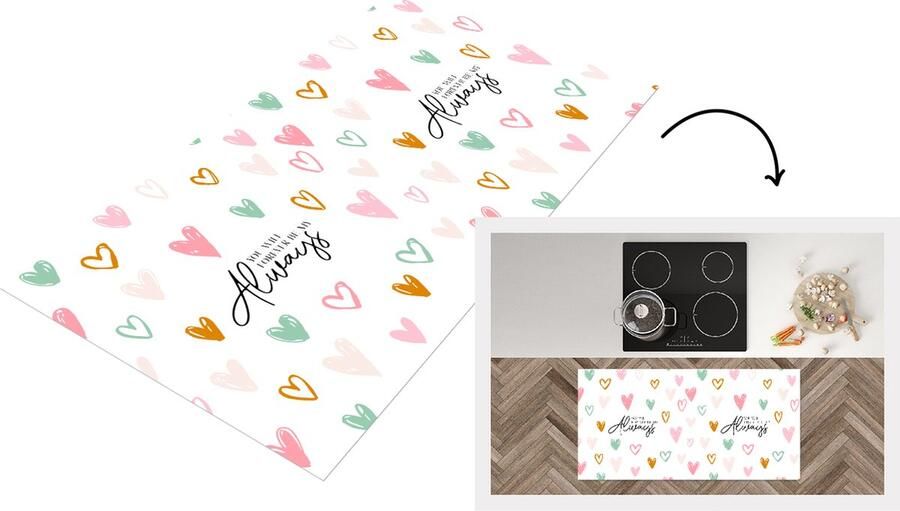 KitchenYeah Keukenloper Loper keuken You will forever be my always Voor altijd Quotes Spreuken Liefde 120x60 cm Keukenloper vinyl