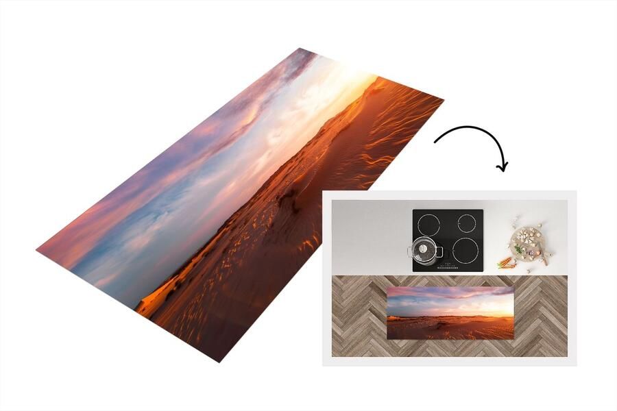 KitchenYeah Keukenloper Loper keuken Zand Landschap Lucht Woestijn 120x50 cm Keukenloper vinyl