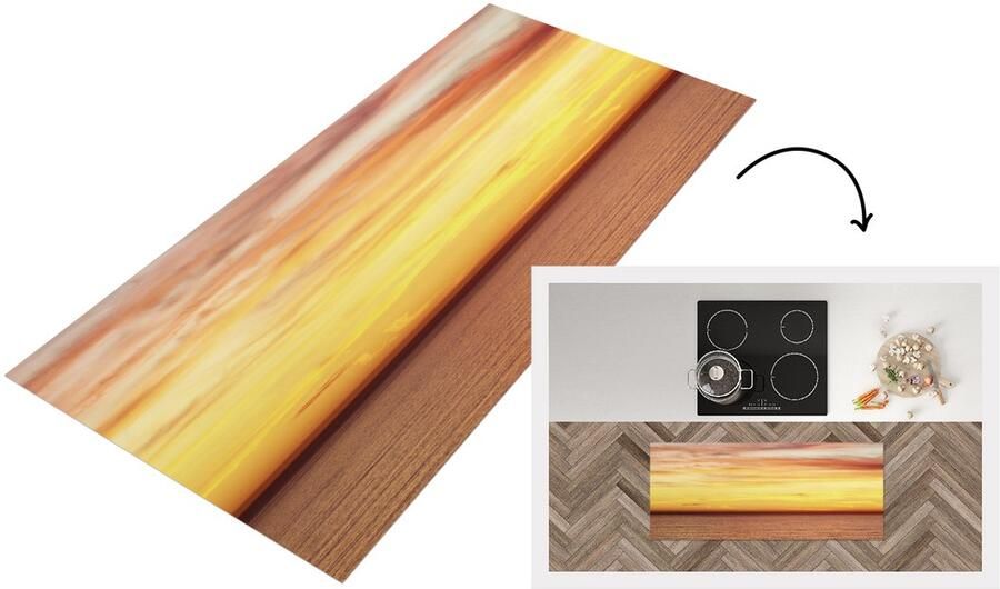 KitchenYeah Keukenloper Loper keuken Zee Kleuren Lucht 120x50 cm Keukenloper vinyl