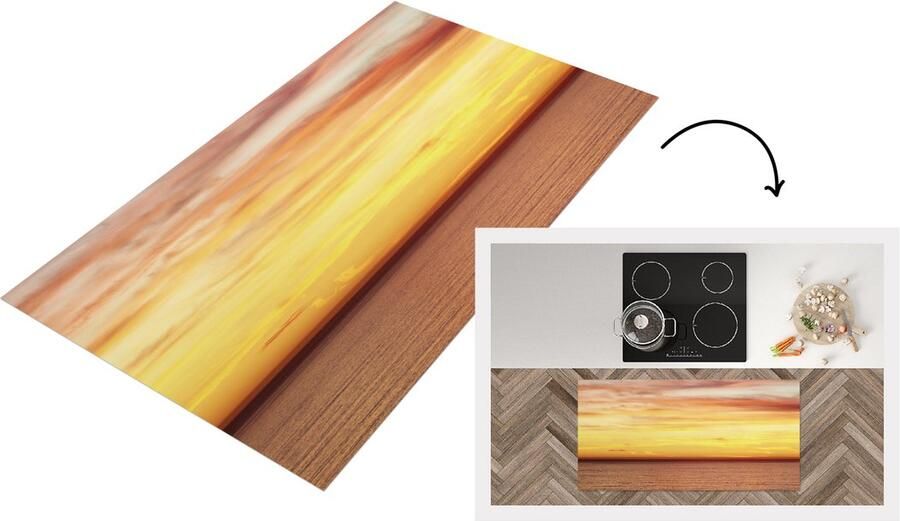 KitchenYeah Keukenloper Loper keuken Zee Kleuren Lucht 120x60 cm Keukenloper vinyl