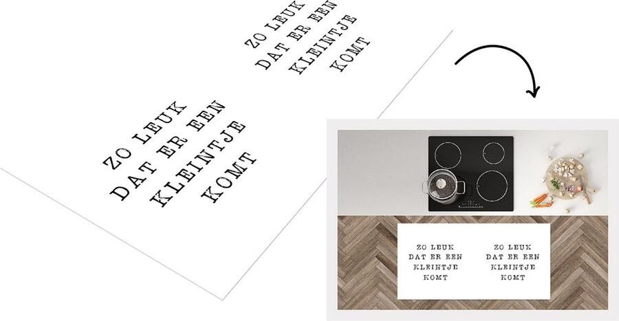 KitchenYeah Keukenloper Loper keuken Zo leuk dat er eentje komt Spreuken Baby Quotes 120x60 cm Keukenloper vinyl