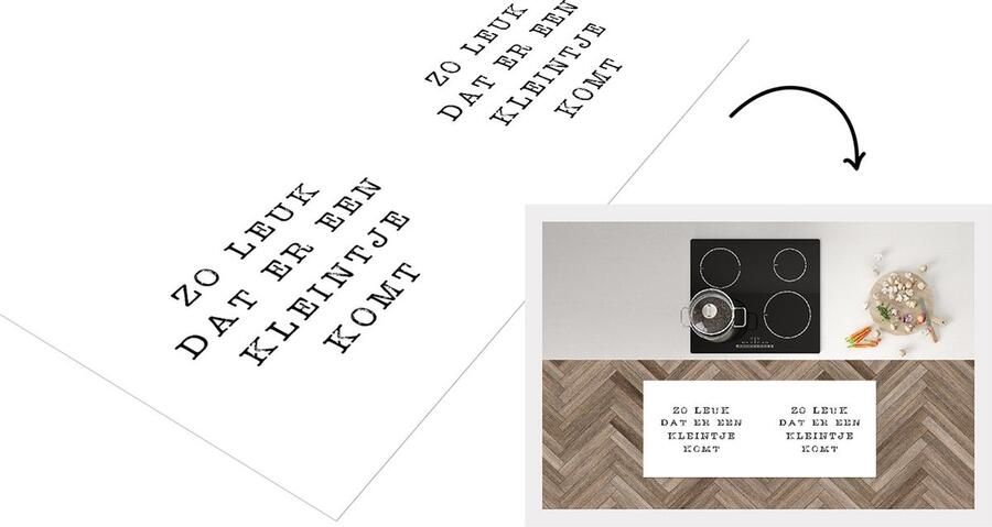 KitchenYeah Keukenloper Loper keuken Zo leuk dat er eentje komt Spreuken Baby Quotes 120x50 cm Keukenloper vinyl