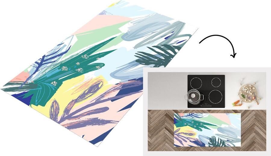 KitchenYeah Keukenloper Loper keuken Zomer Kleur Abstract 120x60 cm Keukenloper vinyl
