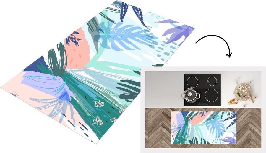 KitchenYeah Keukenloper Loper keuken Zomer Kleur Tropisch 120x60 cm Keukenloper vinyl