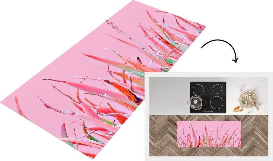 KitchenYeah Keukenloper Loper keuken Zomer Planten Pastel 120x50 cm Keukenloper vinyl