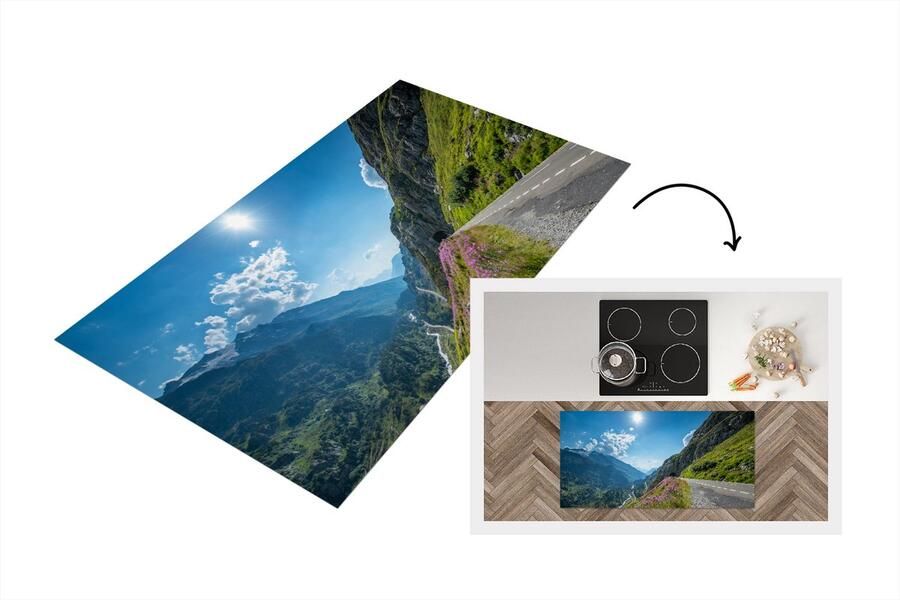 KitchenYeah Keukenloper Loper keuken Zwitserland Alpen Natuur 120x60 cm Keukenloper vinyl