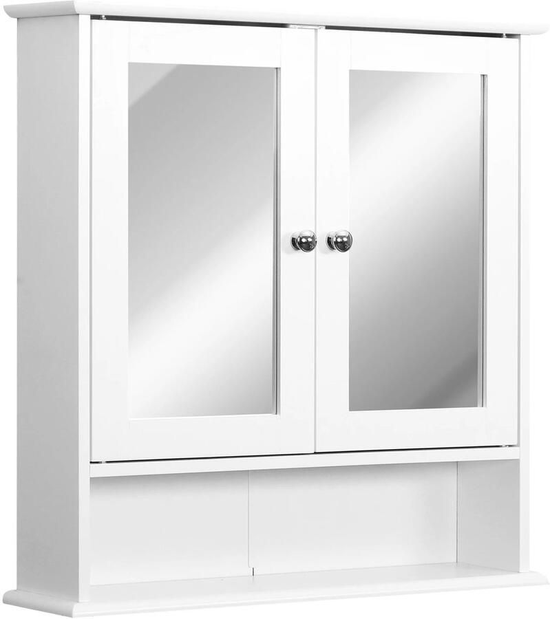 Kleankin VidaLuxe Badkamerkast Met Spiegel Badkamer Kast Badkamer Kastje Dressoir Kasten Kastje Badkamerkastje Badkamer Kastje Kast Badkamer Badkamerkast Badkamer Accessoires Badkamermeubel Badkamermeubels