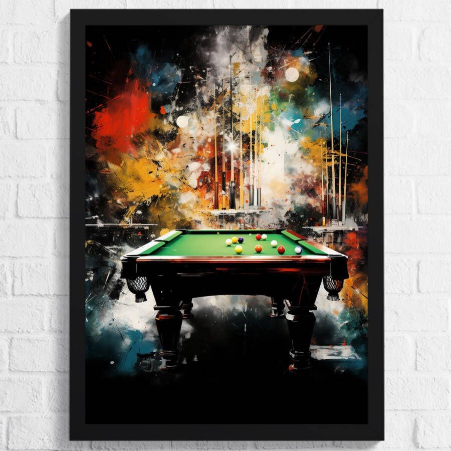 Kleurmedia Snooker Pool Tafel Poster Graffiti Art Pool Poster Posters Geschikt om in te lijsten 43 2 x 61 cm (A2+)