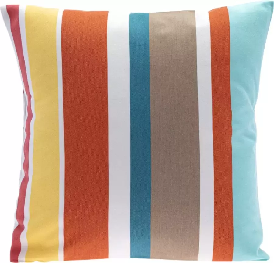 Kleurmeester.nl buiten kussen Parasol Outdoor stof Duurzame Kwaliteit Met Rits 60 x 60 cm Blauw Gestreept