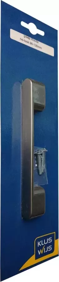 KlusWijs Meubelgreep Ronda metaal 96 128 mm RVS-LOOK