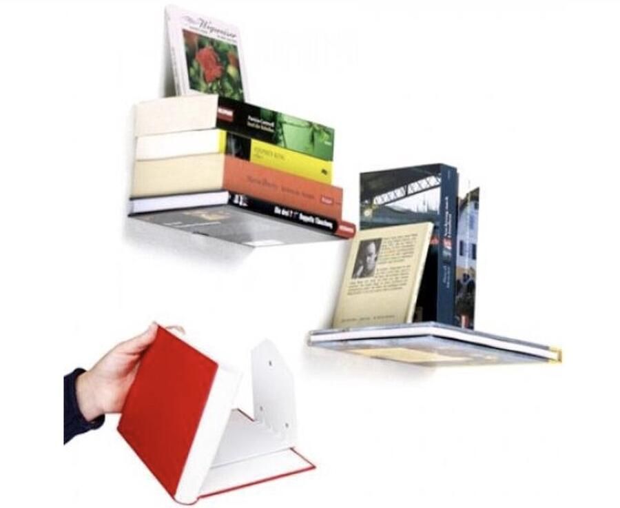 Knaak 2X Zwevende Boekenplank Onzichtbare Wandplank Voor Boeken Verborgen Boekensteun Wand Plank Zwevend