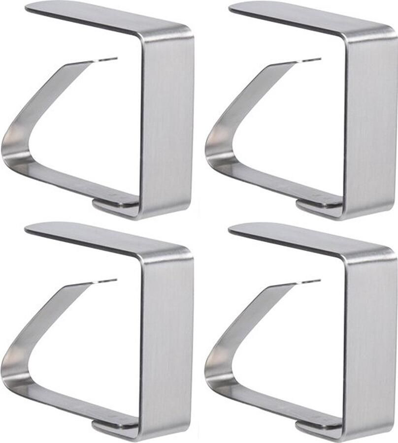 Knaak Tafelkleed Klemmen 4 stuks Tafelzeil Klemmen Tafelkleed Vastzetten RVS 5 x 6 cm 4 stuks